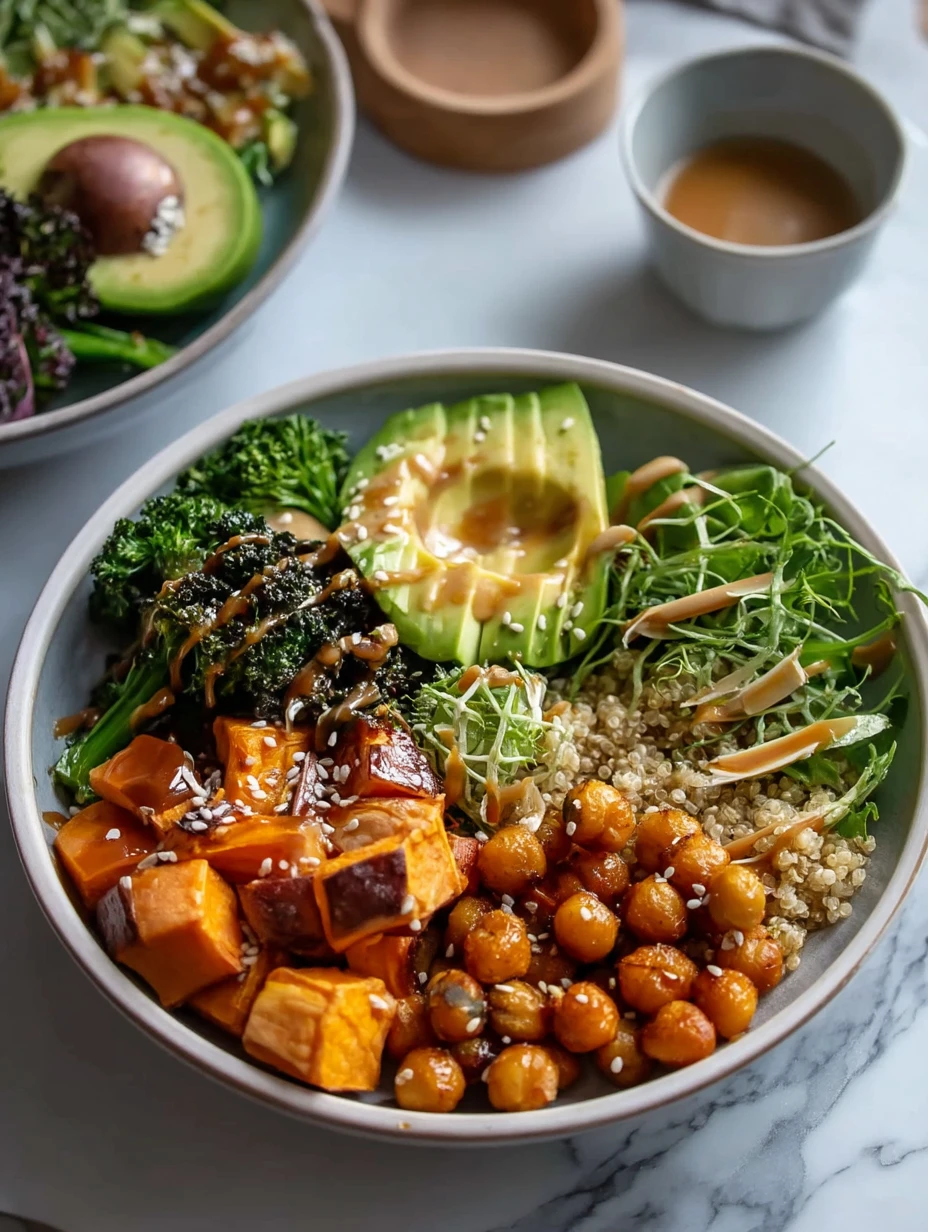 Miso Glazed Sweet Potato Buddha Bowl