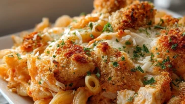 Dump and Bake Chicken Parmesan Casserole