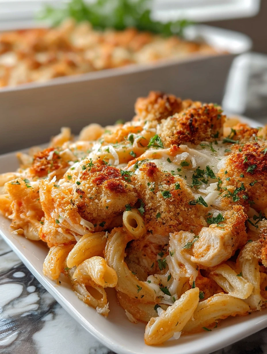 Dump and Bake Chicken Parmesan Casserole