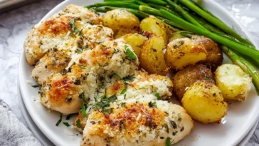Easy Sheet Pan Garlic Parmesan Chicken
