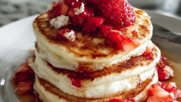 Strawberry Cheesecake Pancakes
