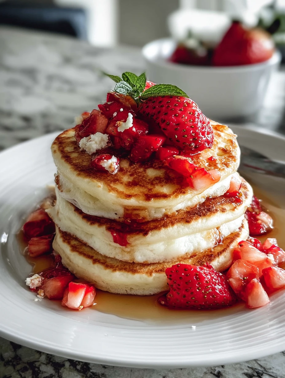 Strawberry Cheesecake Pancakes