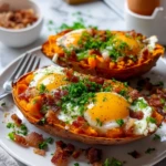 Sweet Potato Breakfast Boats