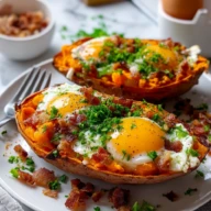 Sweet Potato Breakfast Boats
