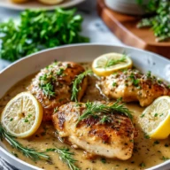 One Skillet Lemon Dijon Chicken