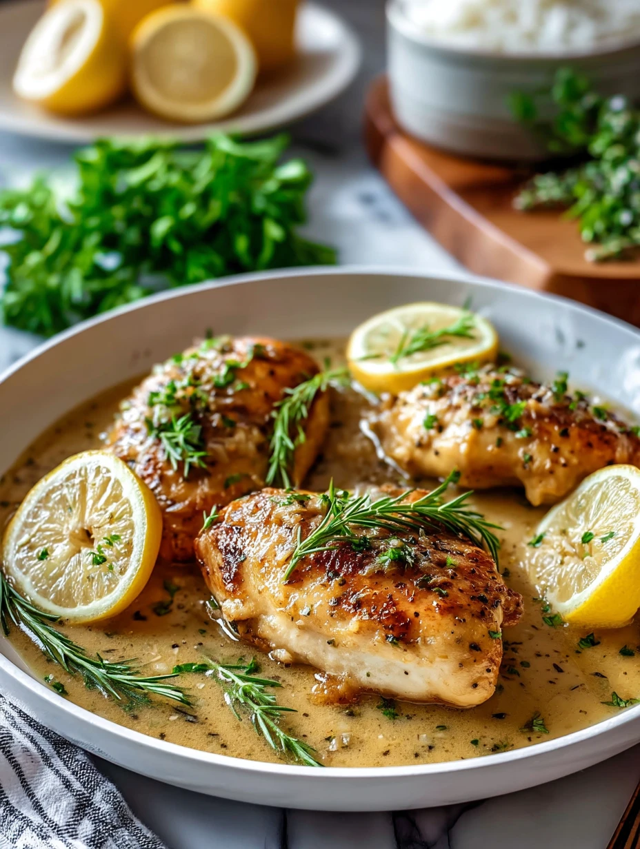 One Skillet Lemon Dijon Chicken