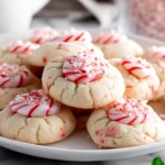 Candy Cane Kiss Cookies