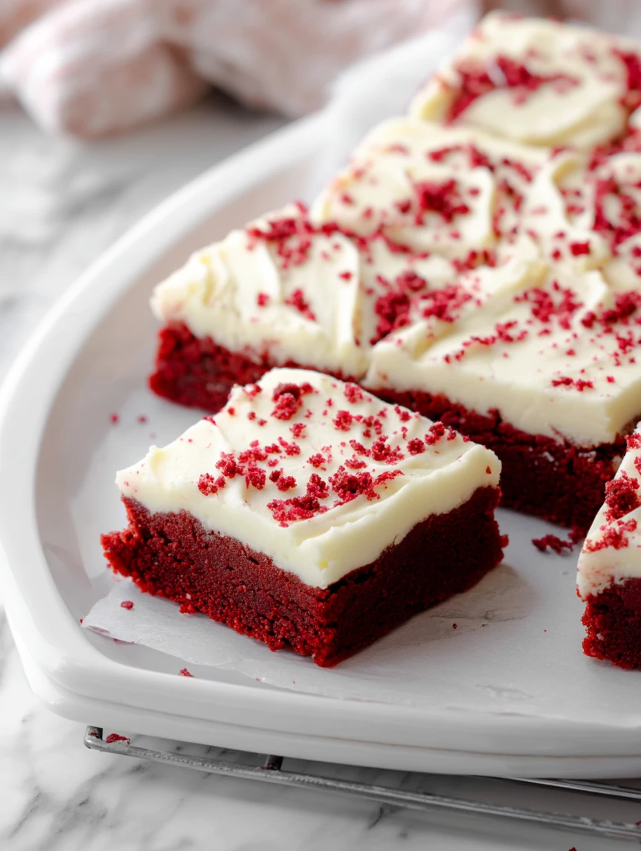 Red Velvet Cookie Bars
