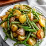 Sheet Pan Oven Roasted Green Beans and Potatoes