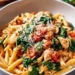 Tomato Spinach Chicken Pasta