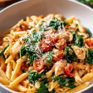 Tomato Spinach Chicken Pasta