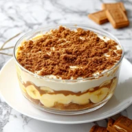 Biscoff Banana Pudding With Caramel Cookie Flavor