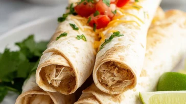 Crockpot Chicken Taquitos