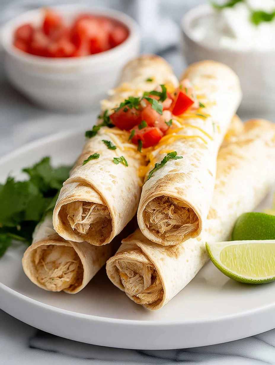 Crockpot Chicken Taquitos