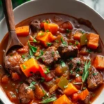Crockpot Sweet Potato Beef Stew