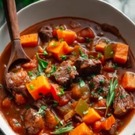 Crockpot Sweet Potato Beef Stew