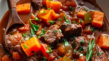 Crockpot Sweet Potato Beef Stew