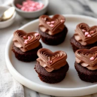 Heart-Shaped Chocolate Cupcakes
