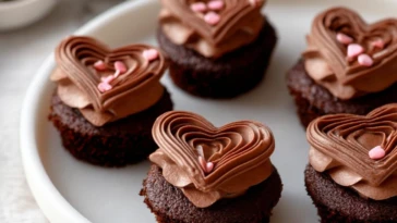 Heart-Shaped Chocolate Cupcakes