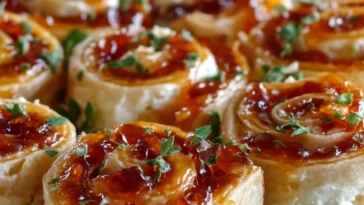 Pepper Jelly & Cream Cheese Pinwheels