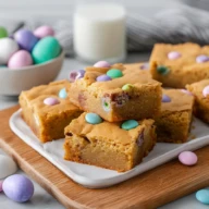 Quick Easter M&M Blondies
