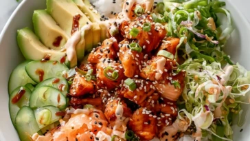 Spicy Salmon Rice Bowls