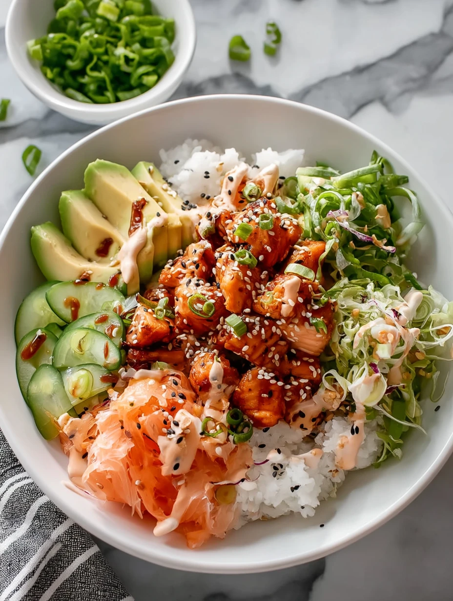 Spicy Salmon Rice Bowls