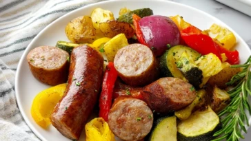 Easy Sheet Pan Sausage with Vegetables