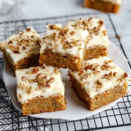 Moist Carrot Cake Blondies