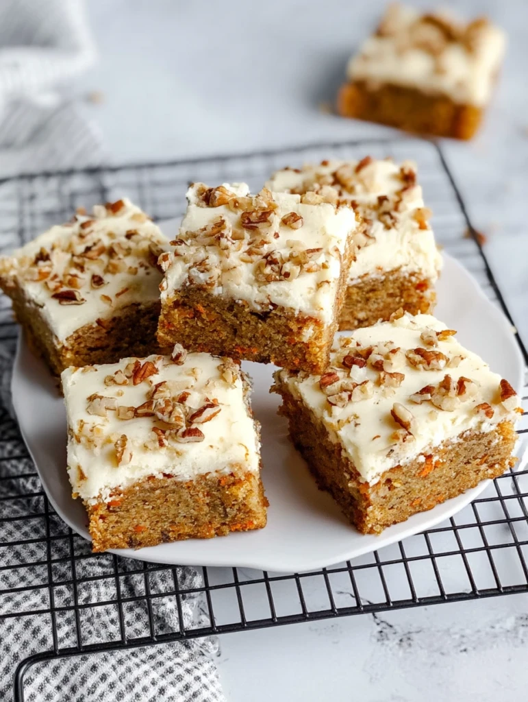 Moist Carrot Cake Blondies