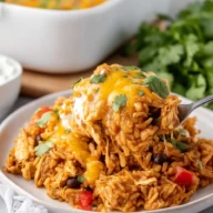Chicken Enchilada Rice Casserole