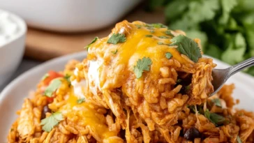 Chicken Enchilada Rice Casserole