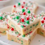 Holiday Sugar Cookie Bars with Cream Cheese Frosting