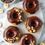 Banana Doughnuts with Chocolate Glaze