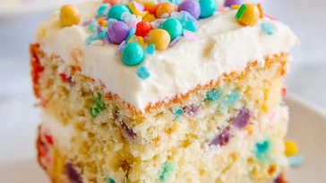 Homemade Funfetti Inspired Easter Cake