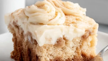 Cinnamon Roll Poke Cake
