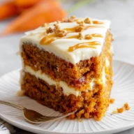 Salted Caramel Carrot Cake with Cream Cheese Frosting