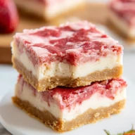 Soft Strawberry Cheesecake Bars