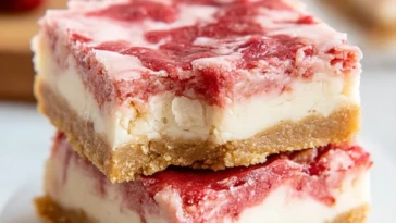Soft Strawberry Cheesecake Bars