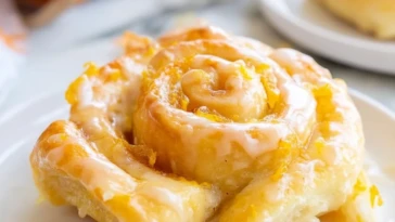 Homemade Glazed Orange Rolls