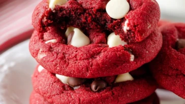 Red Velvet Chocolate Chip Cookies