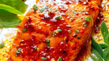 Baked Salmon with Sweet Chili Sauce