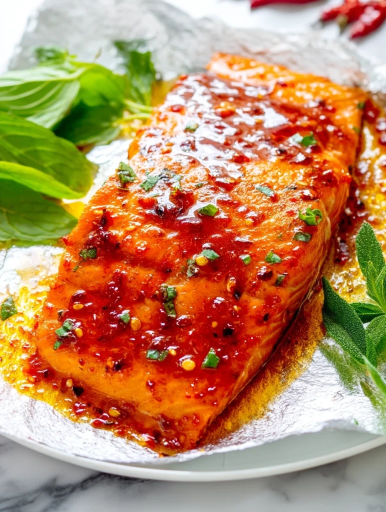 Baked Salmon with Sweet Chili Sauce