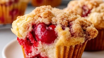 Cherry Cobbler Muffins