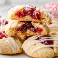 Easy Glazed Stuffed Cherry Pie Cookies