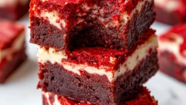 Easy Red Velvet Cheesecake Brownies