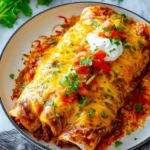 Homemade Smothered Ground Beef Burrito