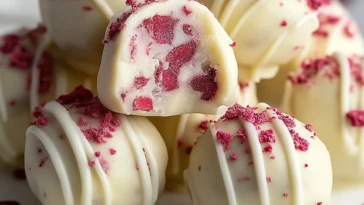 White Chocolate Raspberry Cheesecake Balls