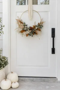 DIY Fall Wreath: Easy Modern Hoop Wreath You Can Make in an Hour