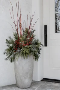 Winter Container Ideas: Easy Outdoor Pots With Evergreens, Berries and Branches